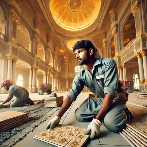 تركيب سيراميك حمامات السباحة